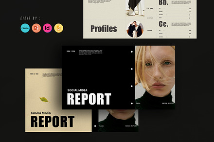 HUYA | Social Media Report Template, a Presentation Template by Studio Industry