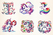 Unicorn Clipart, Cute Unicorns, a Seasonal Illustration by DreamArtGraphic (Thumbnail 4 of 5)