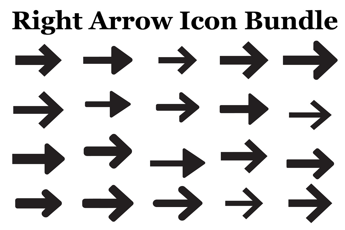 Right Arrow Icon Bundle, a Graphic by Artivon (Photo 1 of 10)