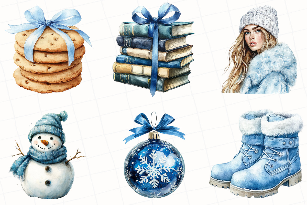 Frosty Christmas Clipart, an Illustration by OK Design (Photo 5 of 5)