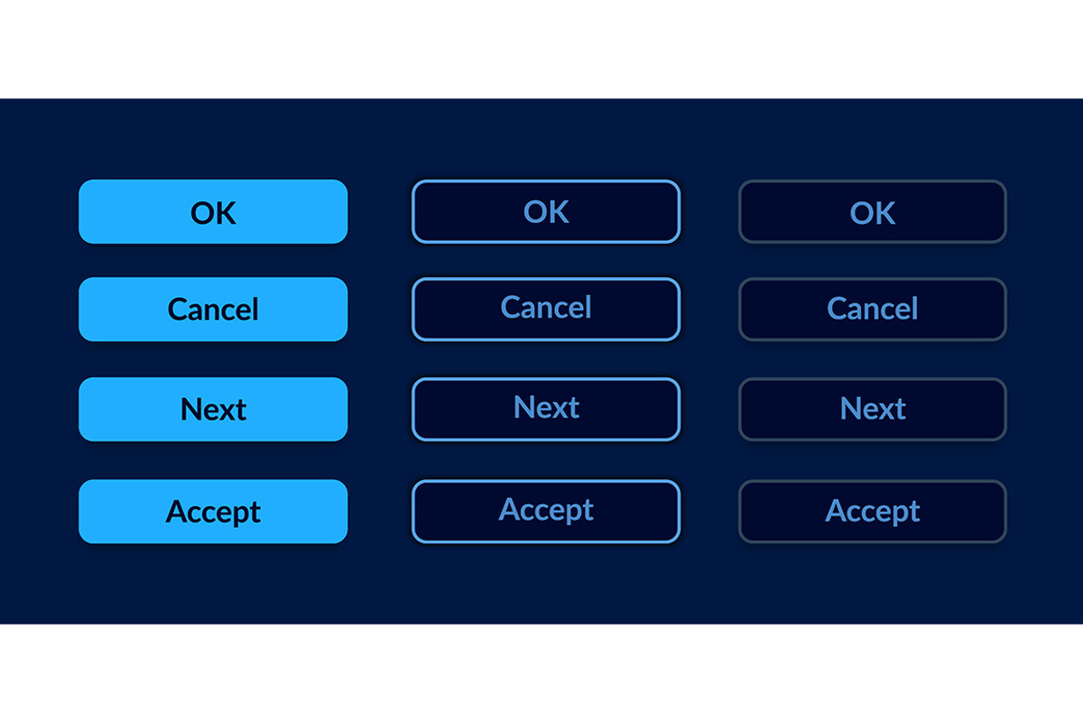Option buttons UI elements kit, a Graphic by IMG Visuals