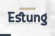 Estung, a Sans Serif Font by twinstd (Thumbnail 1 of 11)