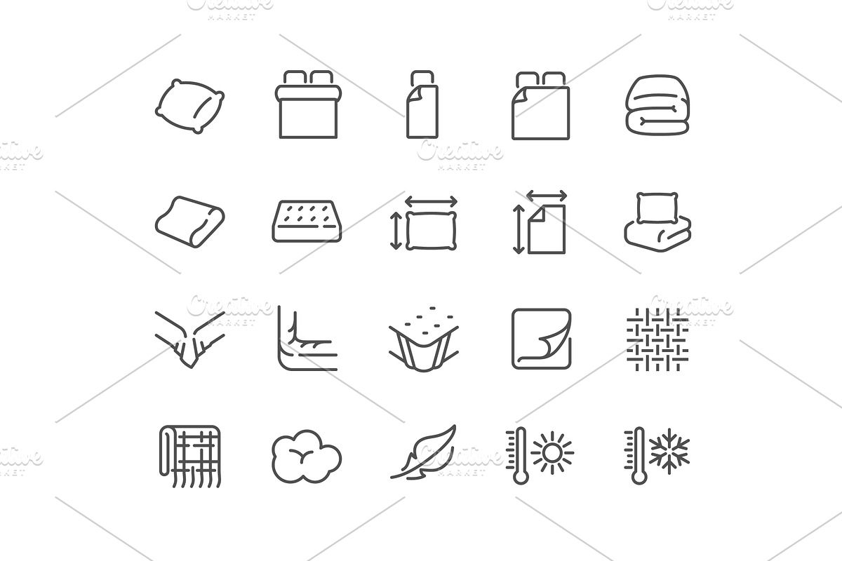 Line Linens Icons, a Texture Illustration by Davooda