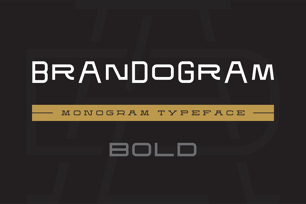 Brandogram Bold Monogram Typeface, a Slab Serif Font by Bogdan Casota (Photo 1 of 6)