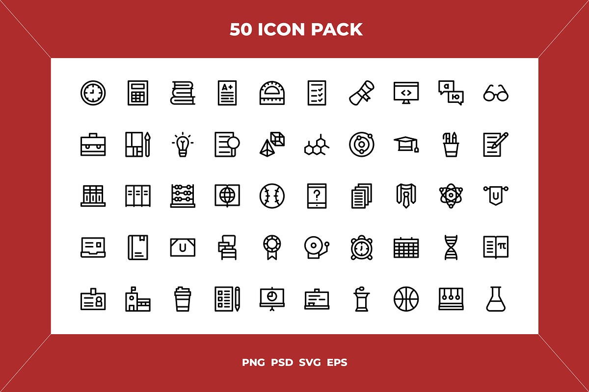 University icons, an Outline Icon by Wencory (Photo 1 of 2)