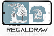 Vector illustration of a Snowman, a Seasonal Illustration by regalDRAW (Thumbnail 2 of 4)