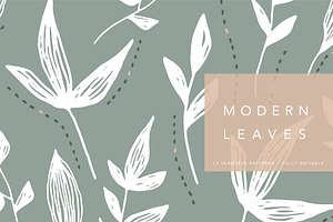 Modern Leaves | Seamless Patterns