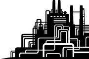 Industrial Factory Silhouette Bundle, an Illustration by Designs_River (Thumbnail 14 of 45)
