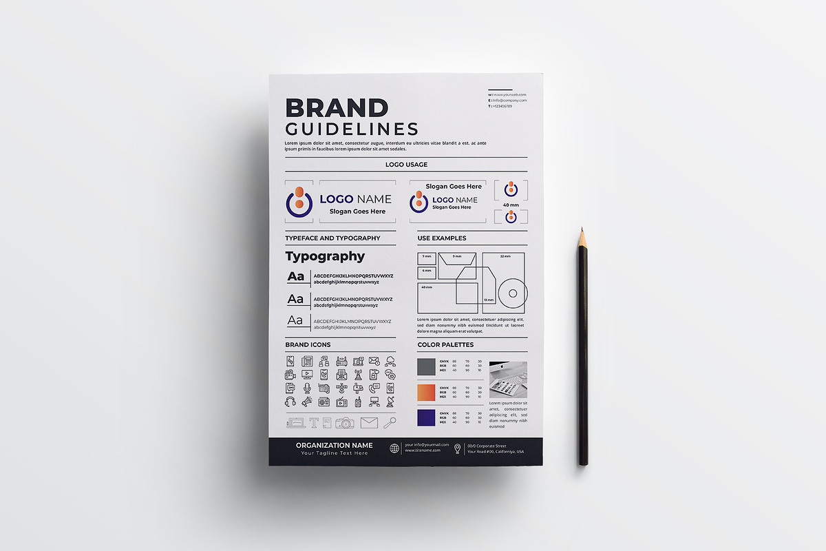 Brand Guidelines | Word & Indesign, a Poster Template by obayes (Photo 2 of 3)