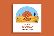 World Snake Day Banner Template, a Social Media Template by nandinigraphics (Thumbnail 2 of 3)
