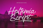 Holtemia Script – Brush Script font, a Script Font by MEANDSTUDIO (Thumbnail 1 of 9)
