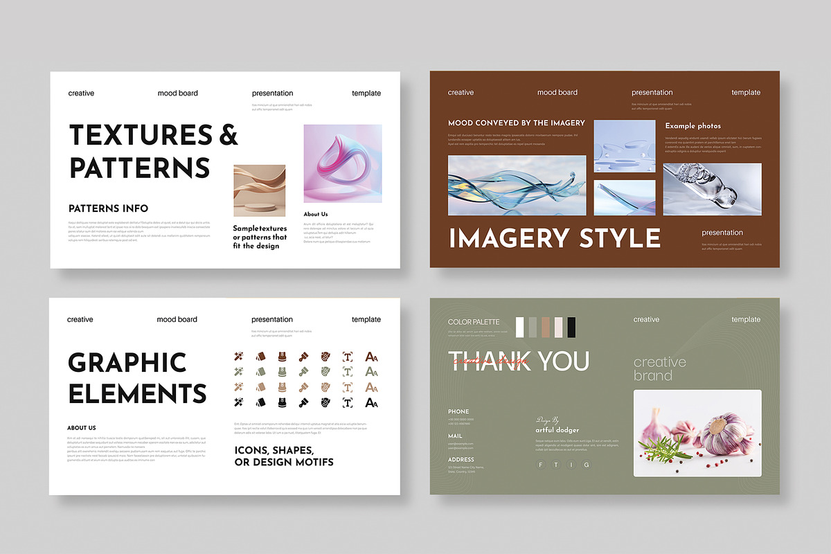 Minimalist Mood Board Presentation preview 3