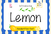 Lemon - Modern & Organic Handwritten, a Handwritten Font by Waris Studio (Thumbnail 1 of 9)