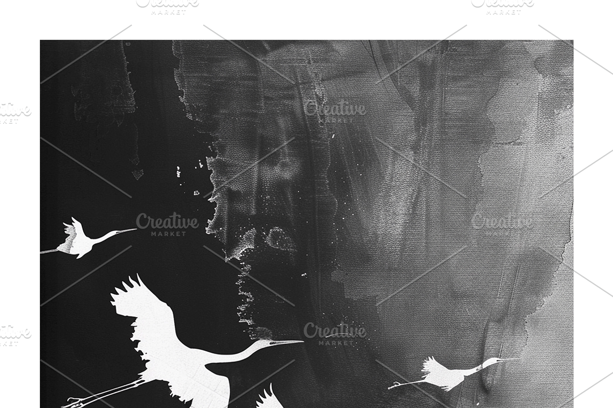 Gret Collection · Egrets in Flight, an Animal Illustration by milatovar (Photo 17 of 17)