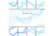 Set of 18 Wave Patterns, an Illustration by Pavel Vectors (Thumbnail 2 of 2)