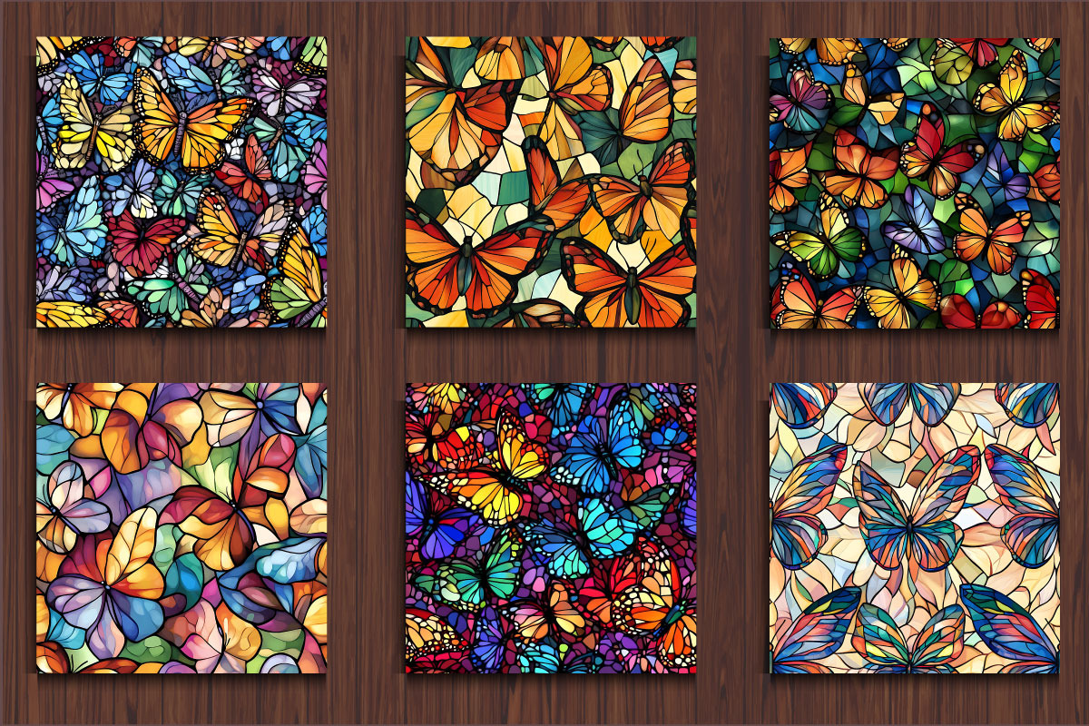 Stained Glass Butterflies Seamless P, a Pattern Graphic by protabsorkar11 (Photo 2 of 4)