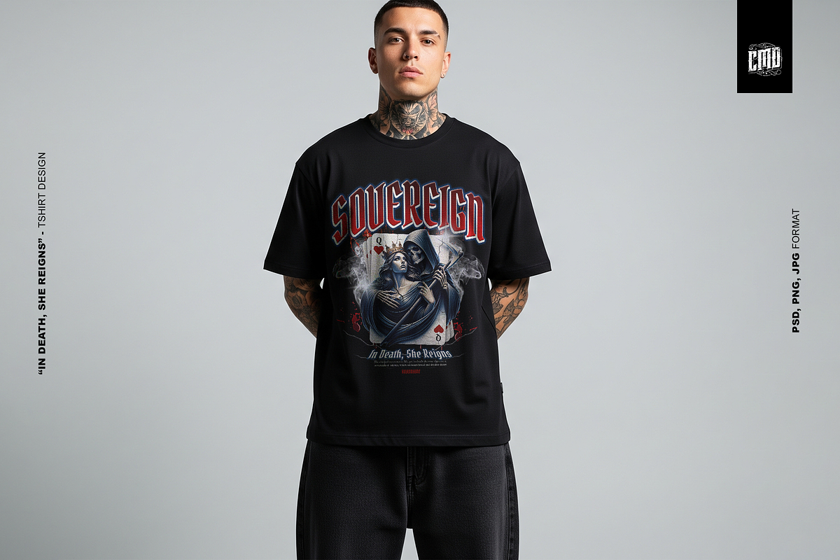 Sovereign - T-Shirt Design Gothic, an Object Graphic by Cmd Project (Photo 9 of 10)