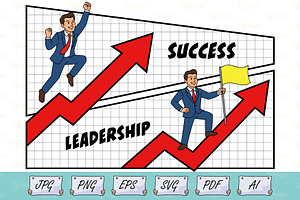 Business Growth Success Comic Vector, a Finance Illustration by Ghagra