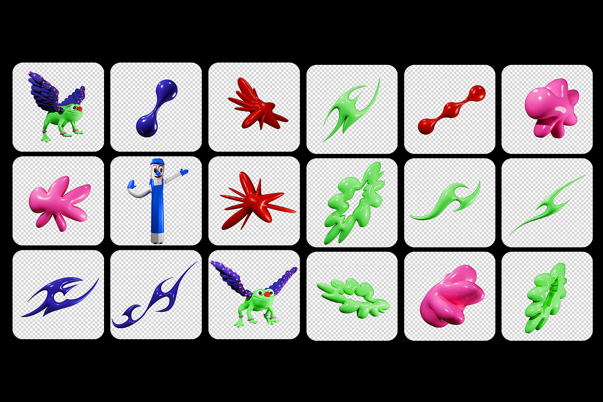 Clownify - 3D Shapes and Figure Pack, an Object Graphic by Dirtybarn (Photo 8 of 8)
