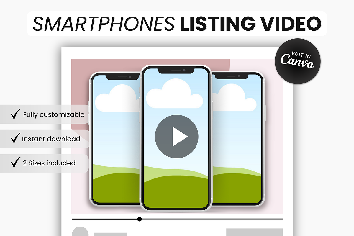 Etsy Smartphones Listing Video Canva, a Templates & Theme by DigiPax (Photo 1 of 7)