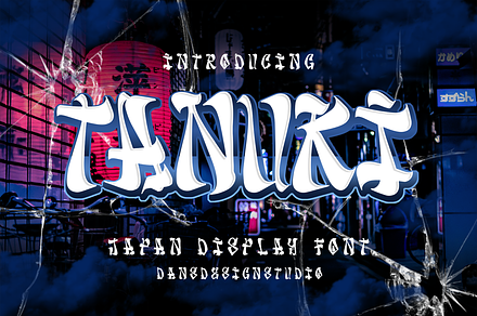 Tanuki Japanese Display Font, a Font by dansdesign