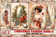 Vintage Christmas Fashion dark-4, a Person Illustration by CraftArtStory (Thumbnail 1 of 7)