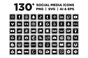 Rounded Square Outer Border Icons, an Icon by Running With Foxes
