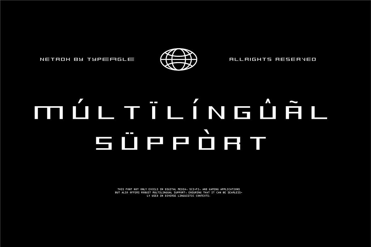 Netrox - Futuristic Display Font, a Sans Serif Font by Typeagle (Photo 4 of 11)