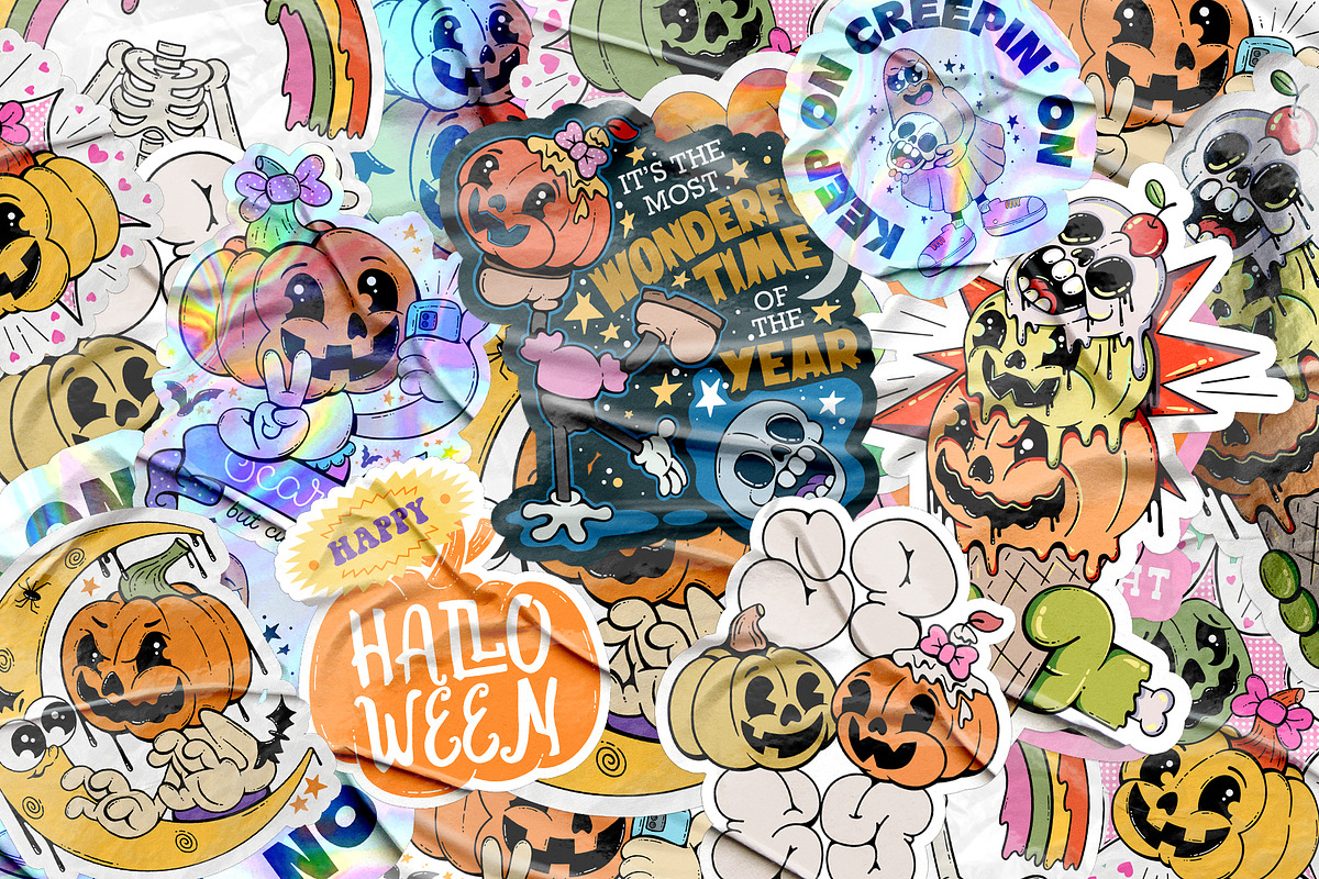 Halloween Clipart & Stickers, an Illustration by Alina Sh (Photo 2 of 8)