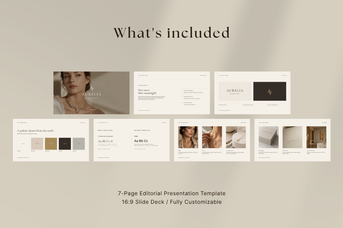 Minimalist Jewelry Brand Guidelines, a Presentation Template by batang (Photo 2 of 4)