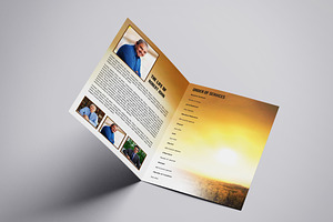 Sunset Funeral Program Template