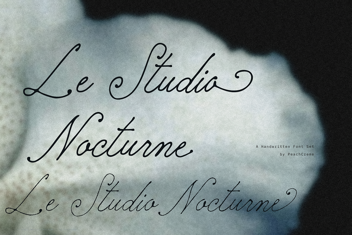 Le Studio Nocturne // Nostalgic Set, a Handwritten Font by PeachCreme (Photo 1 of 17)