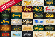 30 Golden 3d Text Effect Bundle PSD, a Layer Style Add-On by bdrobin (Thumbnail 1 of 8)