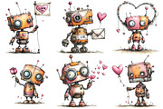 Robot Digital Valentine's Day, an Illustration by Pixels.Craft (Thumbnail 4 of 5)
