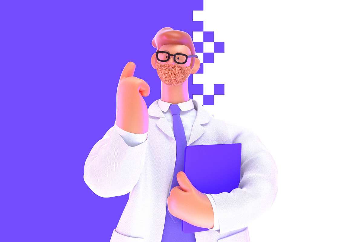 Doctor, 3D illustrations set, a Healthcare Illustration by Grivina's shop (Photo 12 of 19)