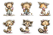 Whimsical summer woodland animals, an Illustration by SinaCreation (Thumbnail 9 of 11)