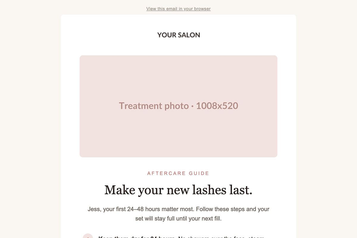 Salon Client Email Kit - 5 Emails, an Email Template by Art Club (Photo 4 of 6)