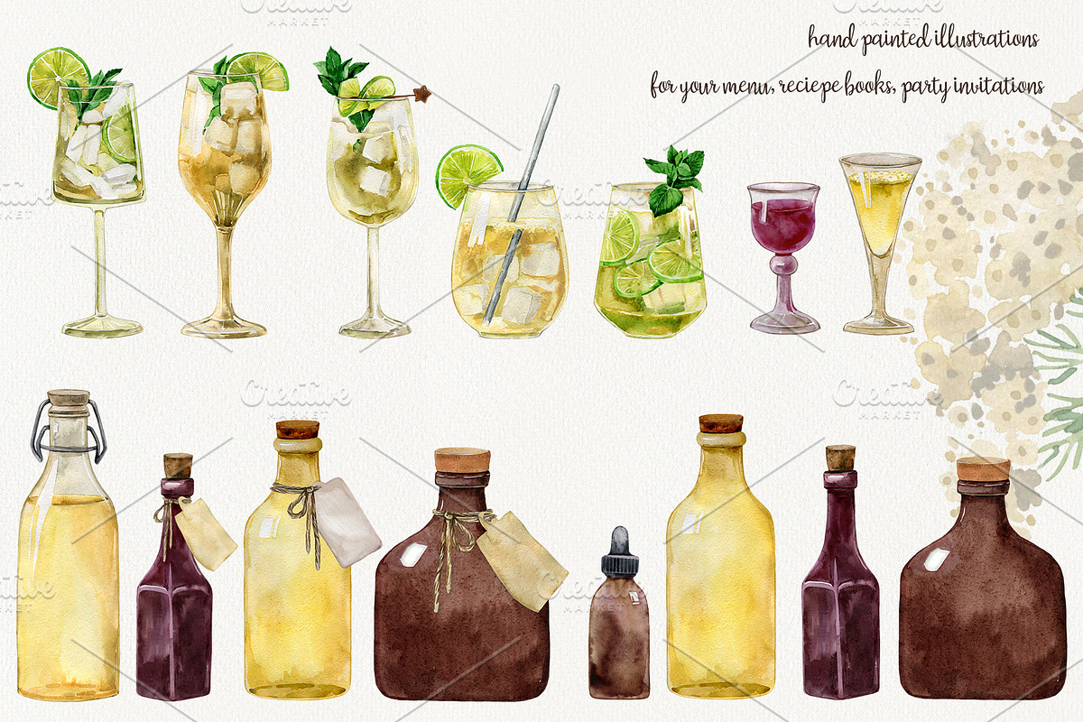 Elderberries&Elderflowers Collection, a Food Illustration by TanyaOak (Photo 3 of 9)
