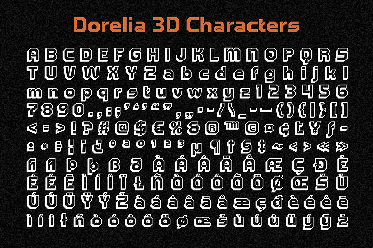 Dorelia 3D, a Sans Serif Font by Craft Supply Co. (Photo 8 of 8)