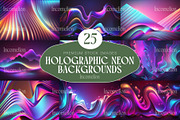 25 Holographic Neon Backgrounds, a Wallpaper Graphic by Incomelion (Thumbnail 1 of 11)