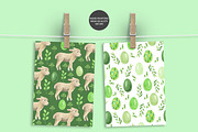 Watercolor Easter Seamless Patterns, an Illustration by OlDm_Shop (Thumbnail 7 of 9)