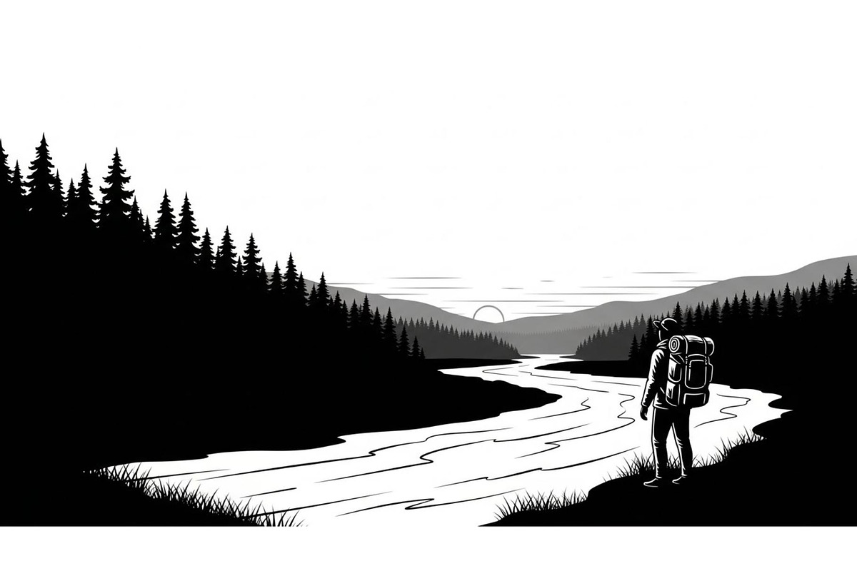 Nature Landscape Silhouette Vector B, an Illustration by Designer_Momina (Photo 25 of 51)
