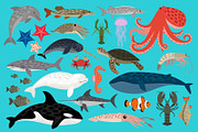 Sea animals set, an Object Graphic by ianakauri (Thumbnail 4 of 4)