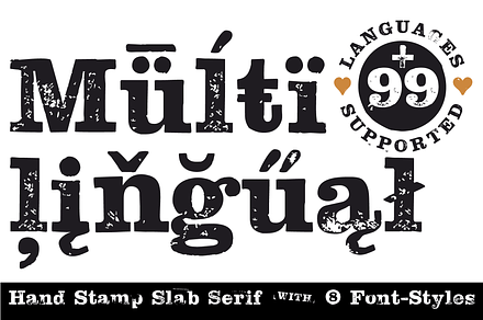 FONT | Hand Stamp Slab Serif Rough, a Slab Serif Font by Typo Graphic Design