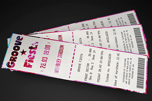 Multipurpose Vertical Event Ticket
