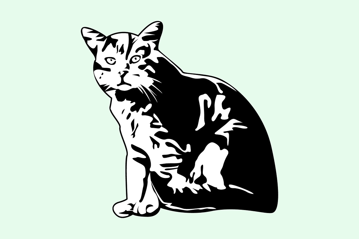 Illustration of Cat design template, an Animal Illustration by Sumberpangan (Photo 2 of 3)