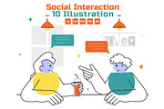 10 Social Interaction Illustration, a Person Illustration by denayunebgt (Thumbnail 1 of 4)