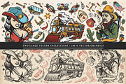 Wild West old school tattoo, a Graphic by intueri (Thumbnail 2 of 7)