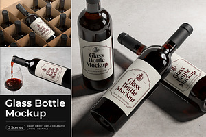 Glass Bottle Mockup, a Product Mockup by Pitchlook.Studio