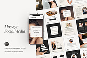 Canva Massage Therapist templates, a Social Media Template by LiliesandBerries (Thumbnail 2 of 21)